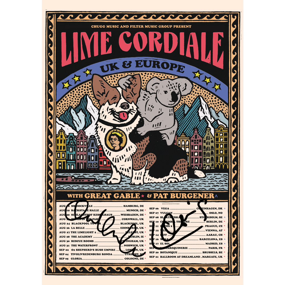 Lime Cordiale UK & Europe 2024 Tour Poster (Signed)