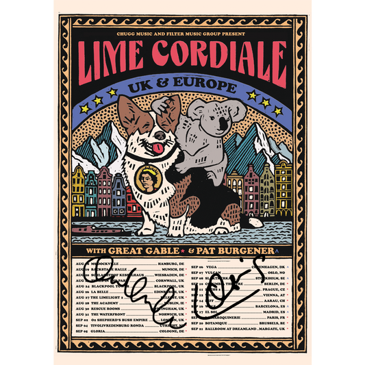 Lime Cordiale UK & Europe 2024 Tour Poster (Signed)